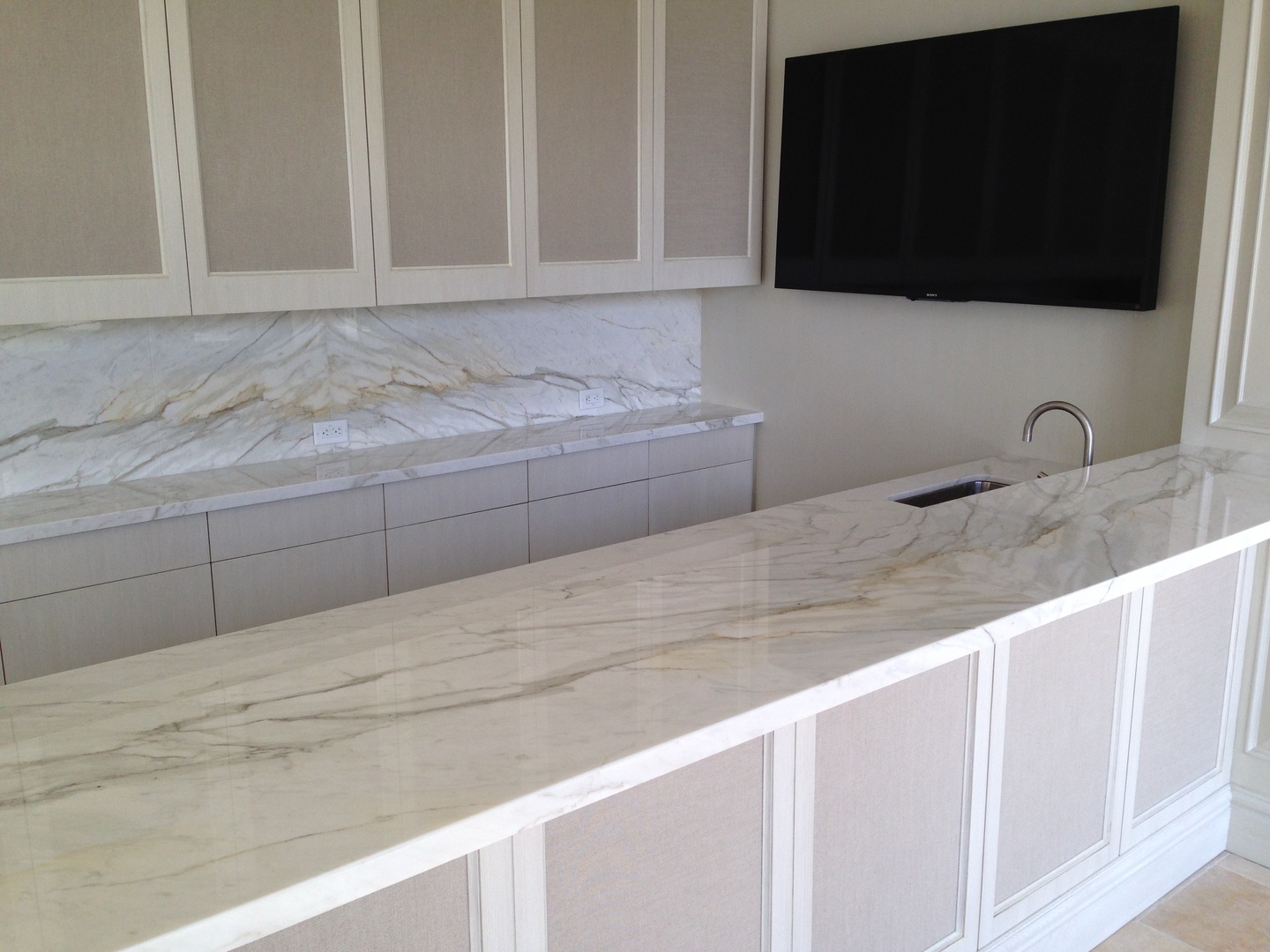 Marble stone installation