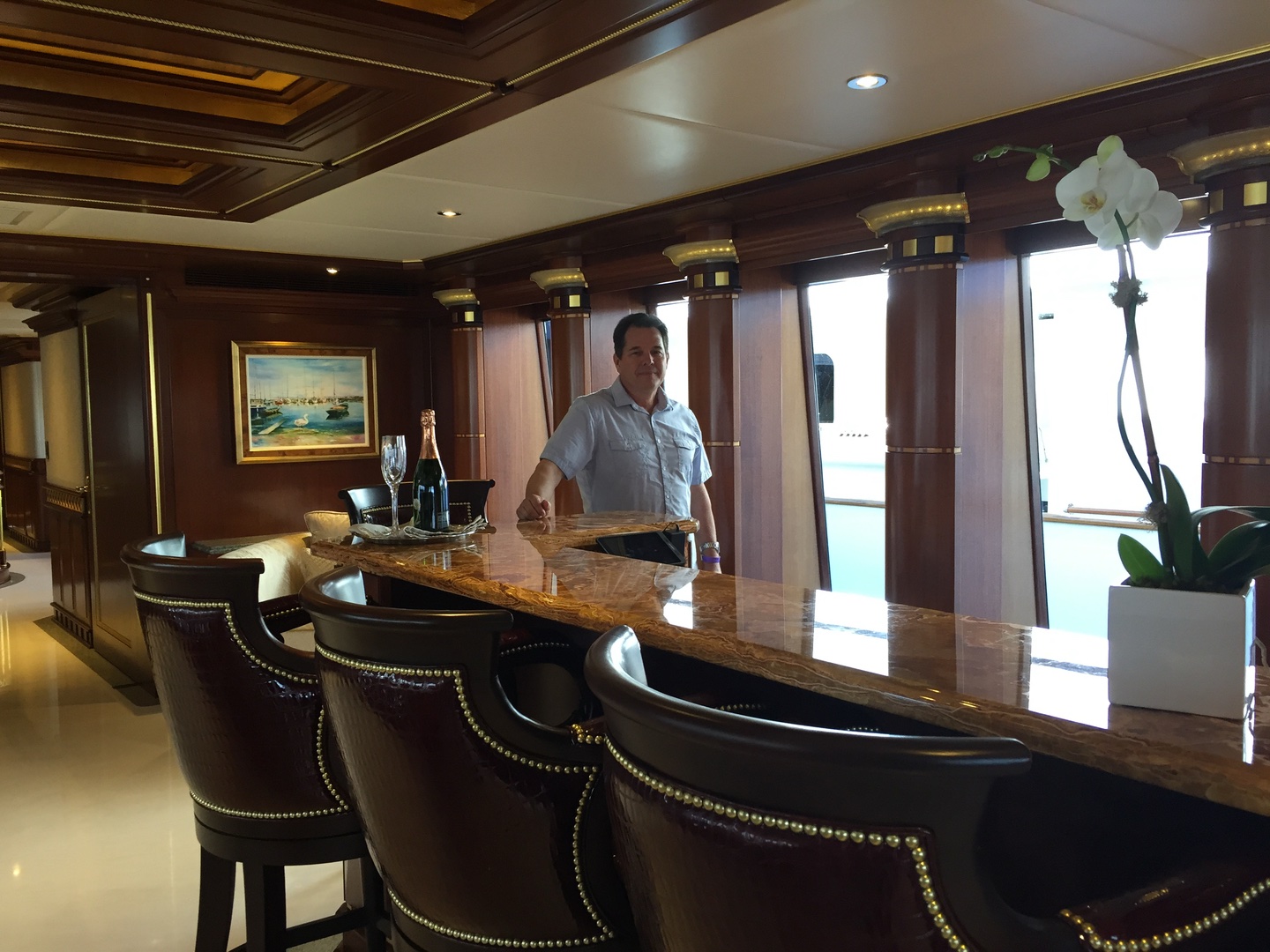 Yacht stone interior
