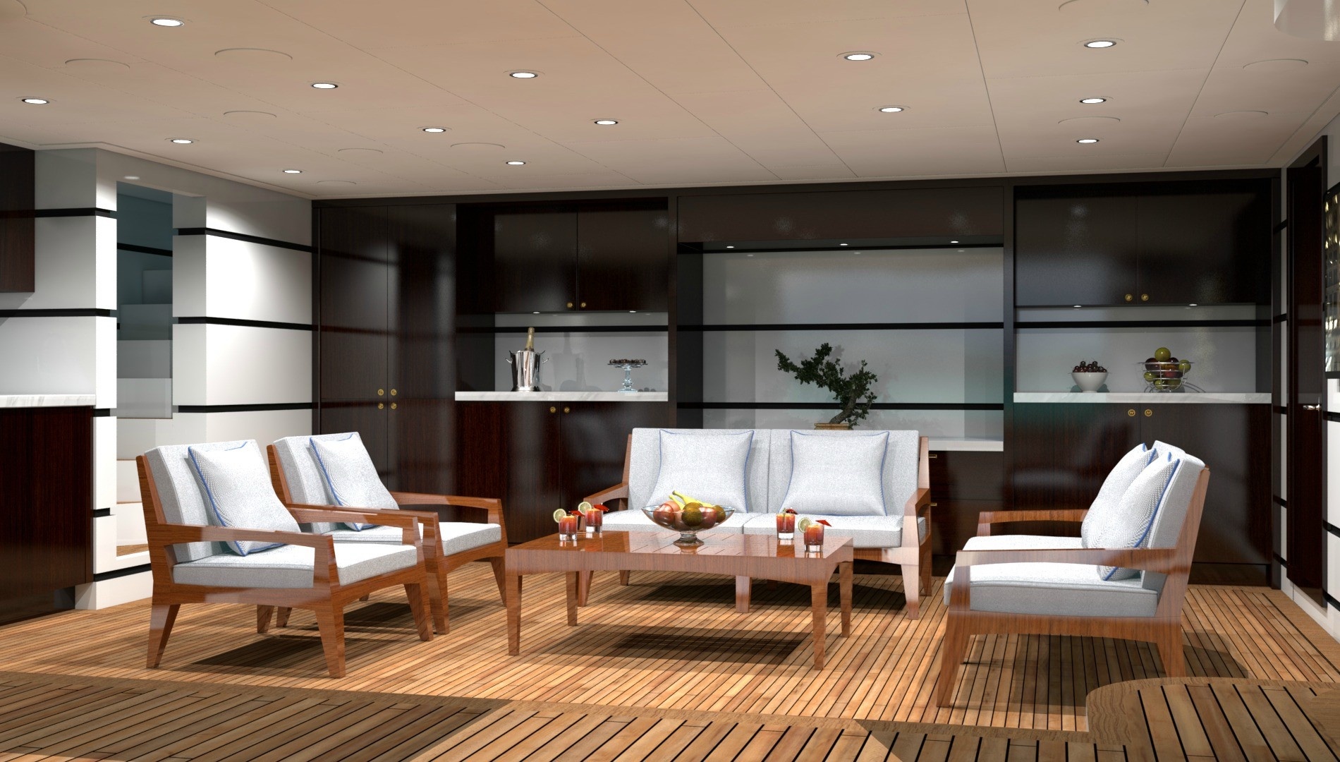 Yacht stone interior