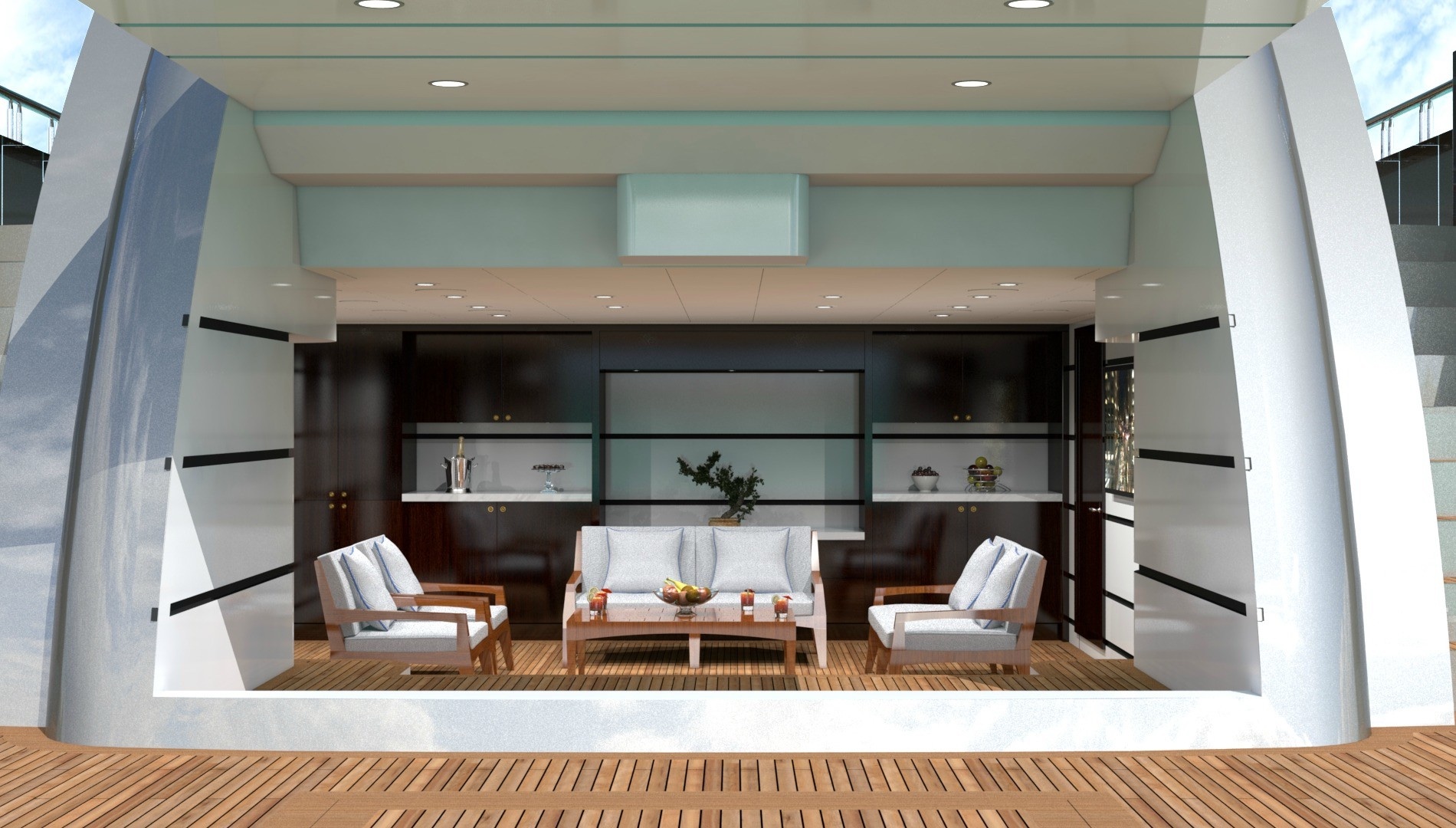 Yacht stone interior