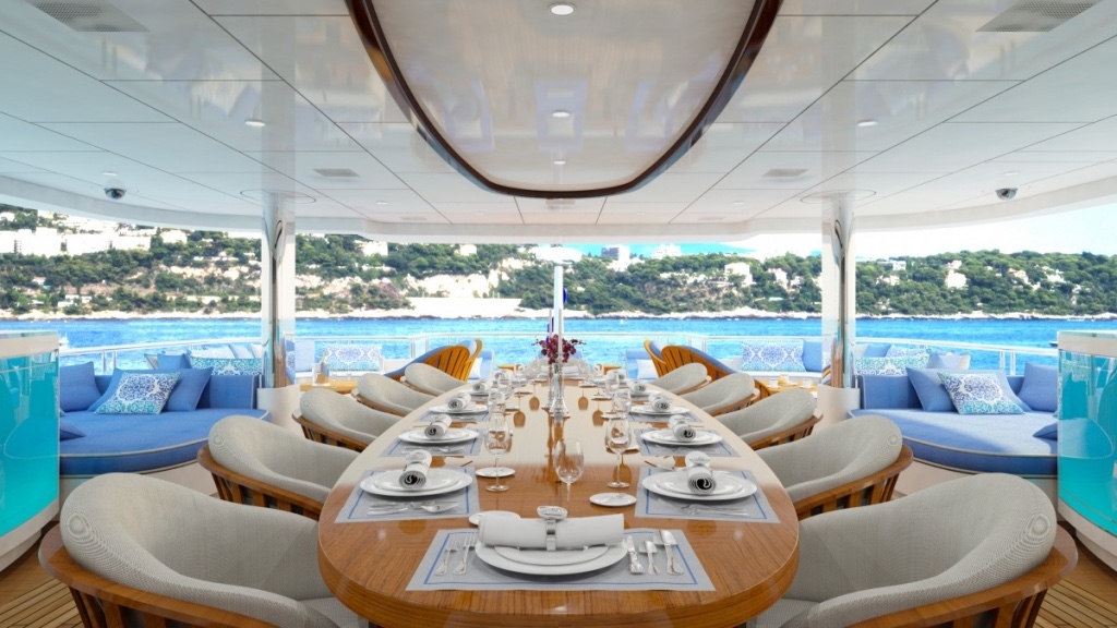 Yacht stone interior